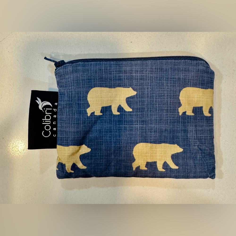 Colibri Blue and Gold (Beige) Bear Cosmetic Bag